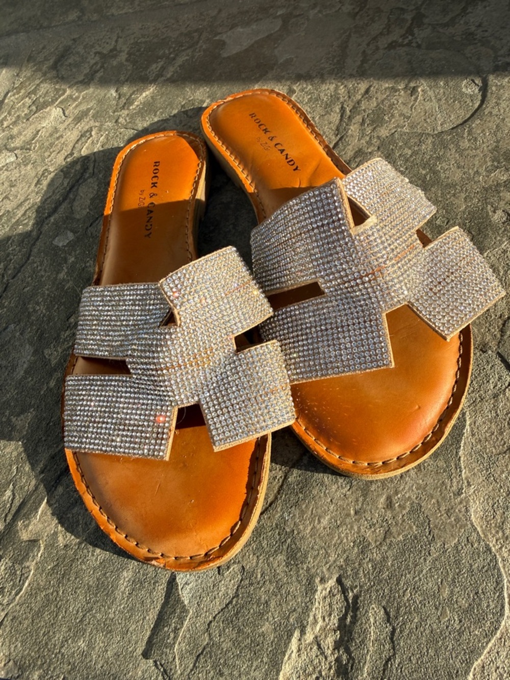 ROCK & CANDY by ZIGI ladies rhinestone sandals, excellent condition, size 8 - Picture 9 of 13